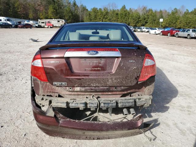 3FAHP0JA2CR148439 - 2012 FORD FUSION SEL RED photo 6