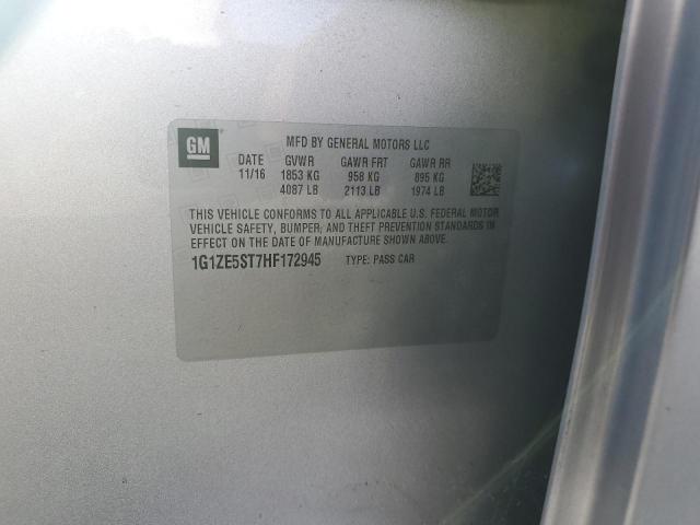 1G1ZE5ST7HF172945 - 2017 CHEVROLET MALIBU LT Gümüş foto 12