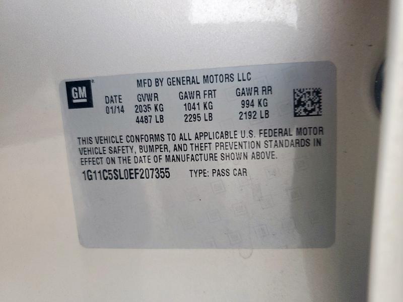 1G11C5SL0EF207355 - 2014 CHEVROLET MALIBU 1LT GOLD photo 13