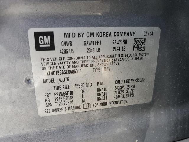 KL4CJBSB5EB686014 - 2014 BUICK ENCORE CONVENIENCE 灰色 照片 12