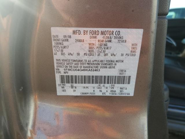 1FMCU04G49KA52463 - 2009 FORD ESCAPE LIMITED GRAY photo 13