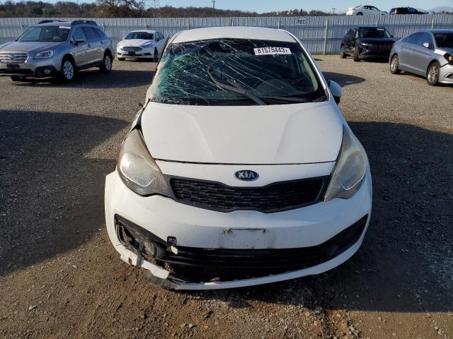 KNADM4A35E6371758 - 2014 KIA RIO LX WHITE photo 5