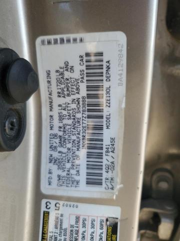 1NXBR32E77Z783888 - 2007 TOYOTA COROLLA CE BEIGE photo 12