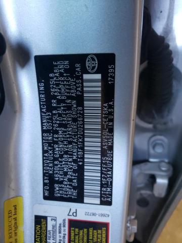 4T1BF1FK7DU266728 - 2013 TOYOTA CAMRY L SILVER photo 12