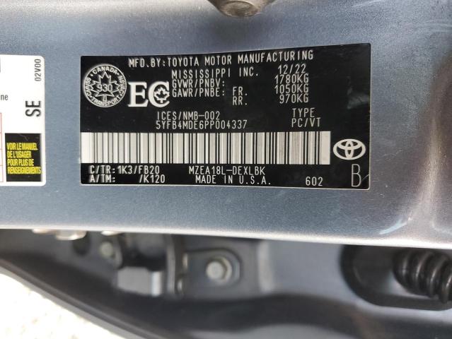 5YFB4MDE6PP004337 - 2023 TOYOTA COROLLA LE BLUE photo 13