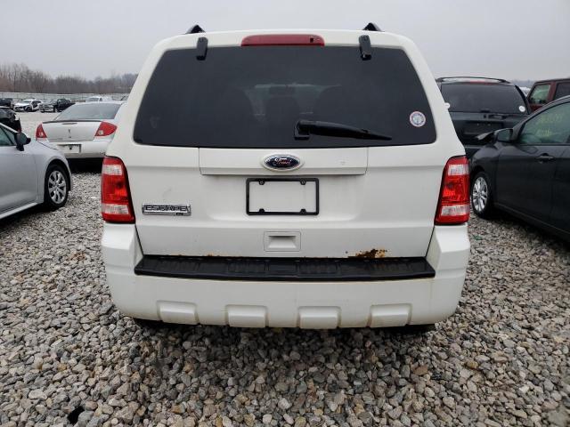 1FMCU0D78AKD39227 - 2010 FORD ESCAPE XLT WHITE photo 6