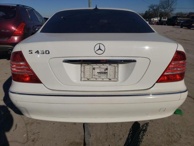 WDBNG70J34A386558 - 2004 MERCEDES-BENZ S 430 WHITE photo 6