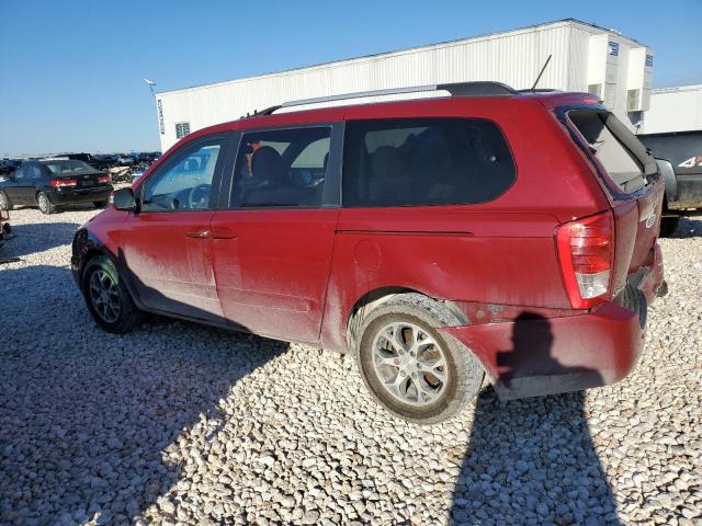 KNDMG4C79E6553246 - 2014 KIA SEDONA LX RED photo 2