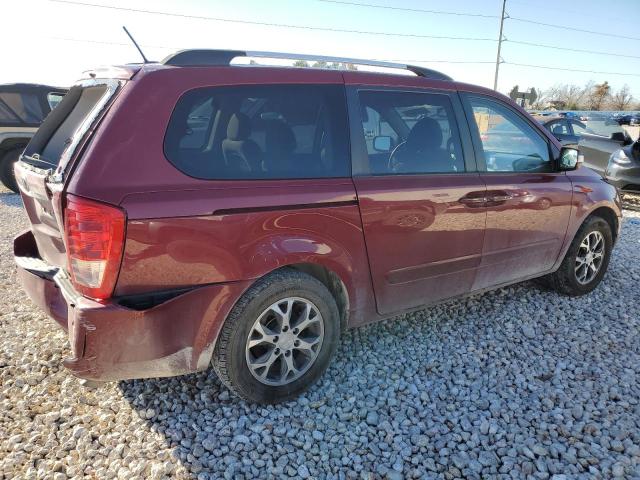 KNDMG4C79E6553246 - 2014 KIA SEDONA LX RED photo 3