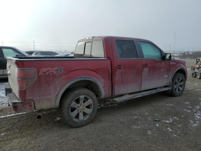 1FTFW1ET8EKD52143 - 2014 FORD F150 SUPERCREW BURGUNDY photo 3