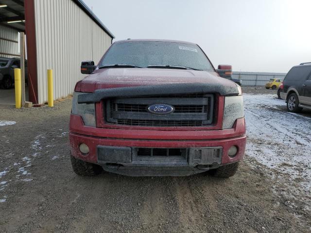 1FTFW1ET8EKD52143 - 2014 FORD F150 SUPERCREW BURGUNDY photo 5