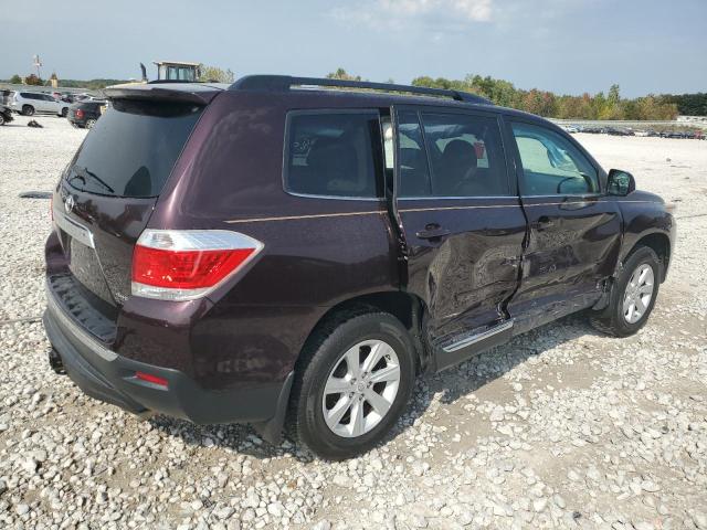 5TDBK3EH2CS114828 - 2012 TOYOTA HIGHLANDER BASE أرجواني صورة 3