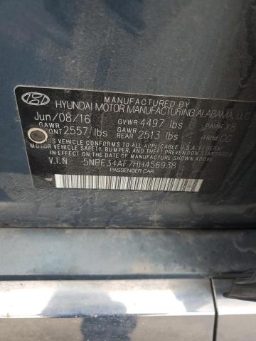 5NPE34AF7HH456938 - 2017 HYUNDAI SONATA SPORT ლურჯი ფოტო 12