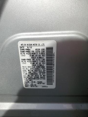 JN8AS5MV4AW147765 - 2010 NISSAN ROGUE S Boz foto 13