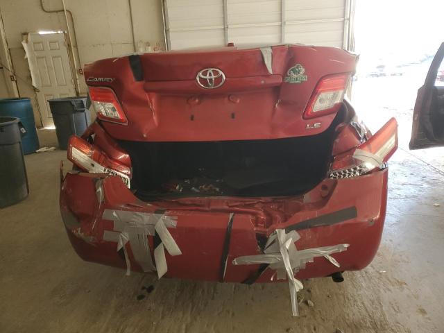 4T1BF3EK9BU633235 - 2011 TOYOTA CAMRY BASE MAROON photo 6