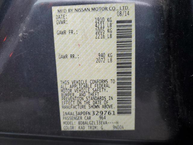 1N4AL3AP0FN329761 - 2015 NISSAN ALTIMA 2.5 GRAY photo 12