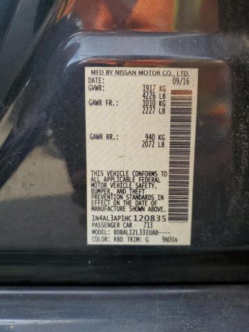 1N4AL3AP1HC120835 - 2017 NISSAN ALTIMA 2.5 灰色 照片 12