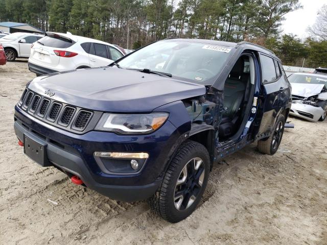 3C4NJDDBXJT129423 - 2018 JEEP COMPASS TRAILHAWK BLUE photo 1