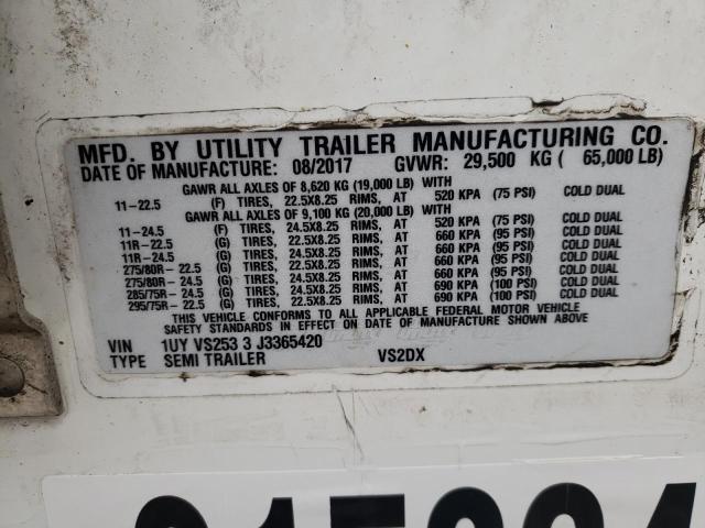1UYVS2533J3365420 - 2018 UTILITY TRAILER Ağ foto 10
