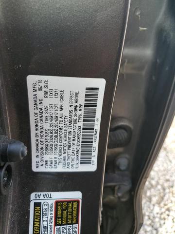 2HKRM3H70GH550293 - 2016 HONDA CR-V EXL GRAY photo 12