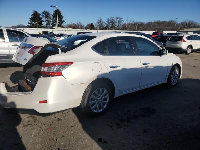 3N1AB7AP1EL627404 - 2014 NISSAN SENTRA S WHITE photo 3