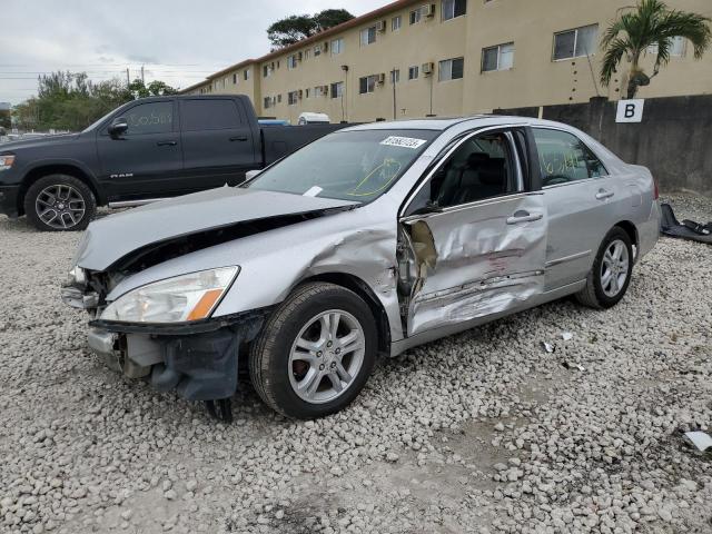 1HGCM56817A199576 - 2007 HONDA ACCORD EX SILVER photo 1