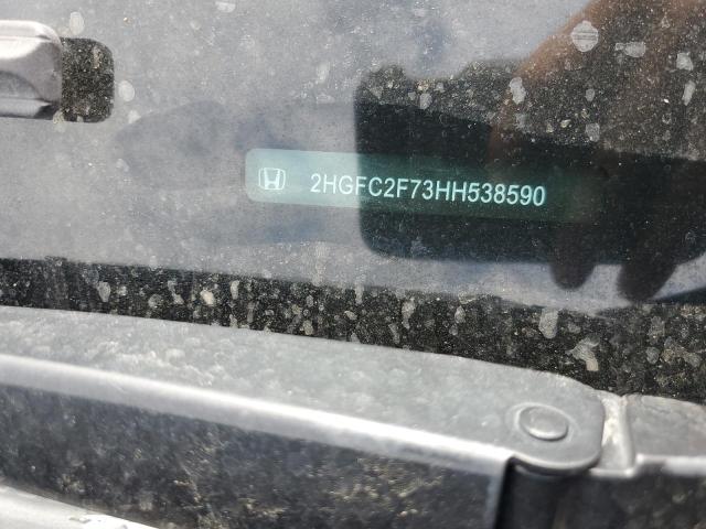 2HGFC2F73HH538590 - 2017 HONDA CIVIC EX GRAY photo 13