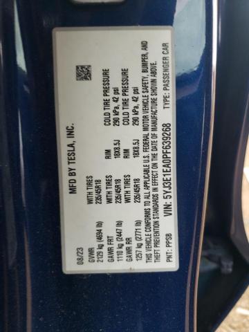 5YJ3E1EA0PF639268 - 2023 TESLA MODEL 3 Blau Foto 12