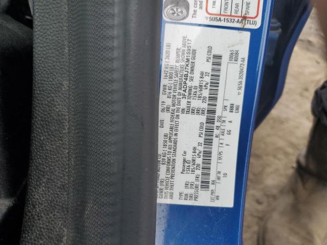 3FADP4BJ7KM159517 - 2019 FORD FIESTA SE 蓝色 照片 12