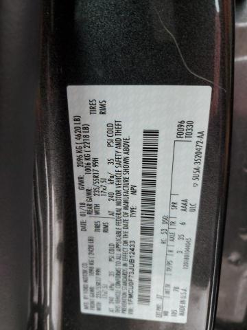 1FMCU0F73JUB12433 - 2018 FORD ESCAPE S GRAY photo 13