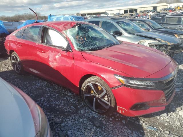 1HGCV1F33MA082152 - 2021 HONDA ACCORD SPORT RED photo 4