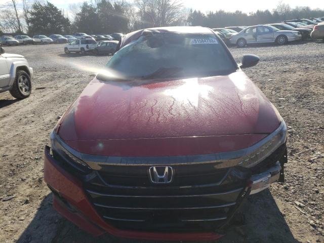 1HGCV1F33MA082152 - 2021 HONDA ACCORD SPORT RED photo 5