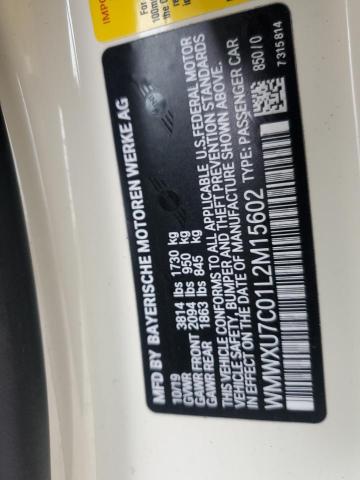 WMWXU7C01L2M15602 - 2020 MINI COOPER CREAM photo 12