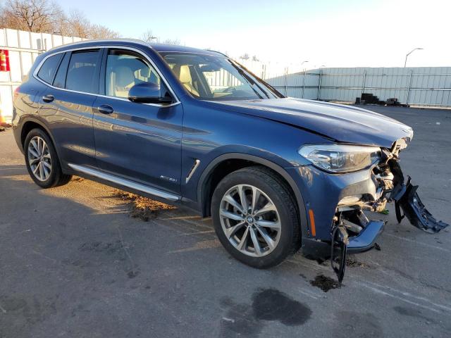 5UXTR9C58JLC69332 - 2018 BMW X3 XDRIVE30I BLUE photo 4