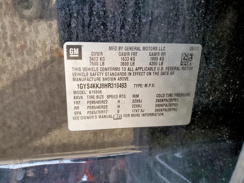 1GYS4KKJ8HR310493 - 2017 CADILLAC ESCALADE ESV PLATINUM 黑色 照片 13