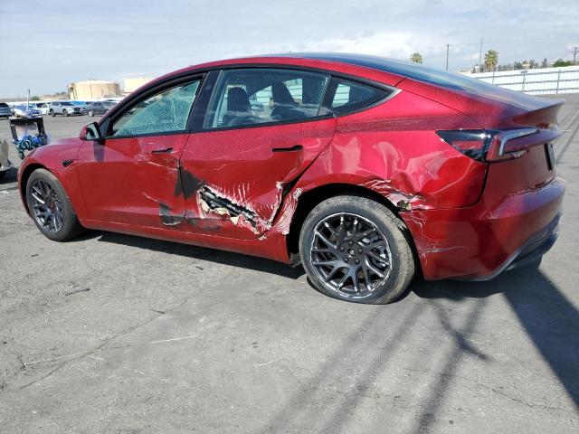 5YJ3E1EA3SF052930 - 2025 TESLA MODEL 3 RED photo 2