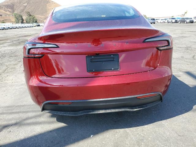 5YJ3E1EA3SF052930 - 2025 TESLA MODEL 3 RED photo 6