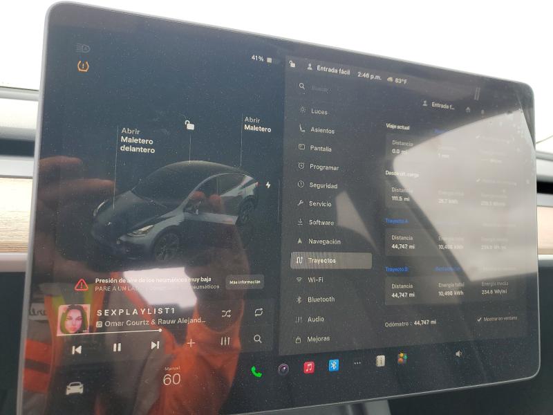 7SAYGDED8SA341653 - 2025 TESLA MODEL Y GRAY photo 9