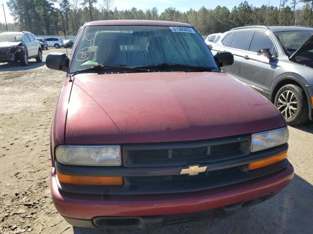 1GCCS195328165718 - 2002 CHEVROLET S TRUCK S10 BURGUNDY photo 5