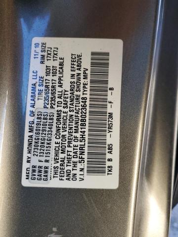 5FNRL5H41BB023648 - 2011 HONDA ODYSSEY EX TAN photo 13