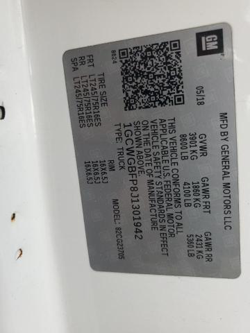 1GCWGBFP8J1301942 - 2018 CHEVROLET EXPRESS G2500 WHITE photo 14