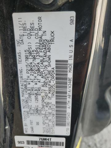 5TFTX4CN1CX013312 - 2012 TOYOTA TACOMA ACCESS CAB Siyah fotoğraf 12