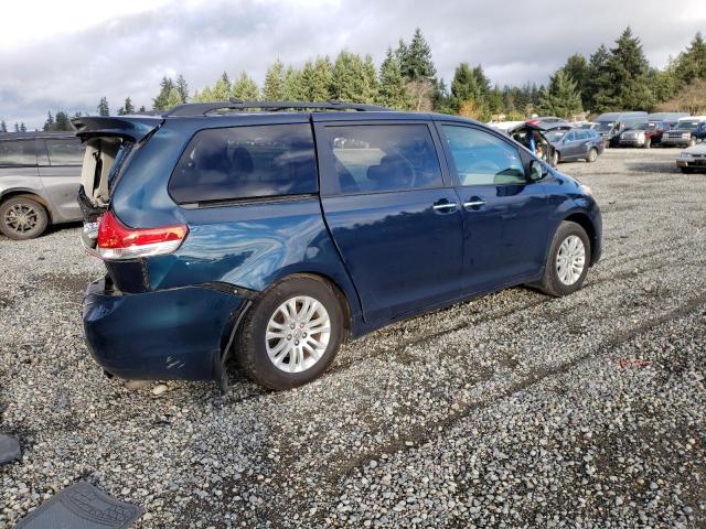 5TDYK3DC6BS158099 - 2011 TOYOTA SIENNA XLE BLUE photo 3