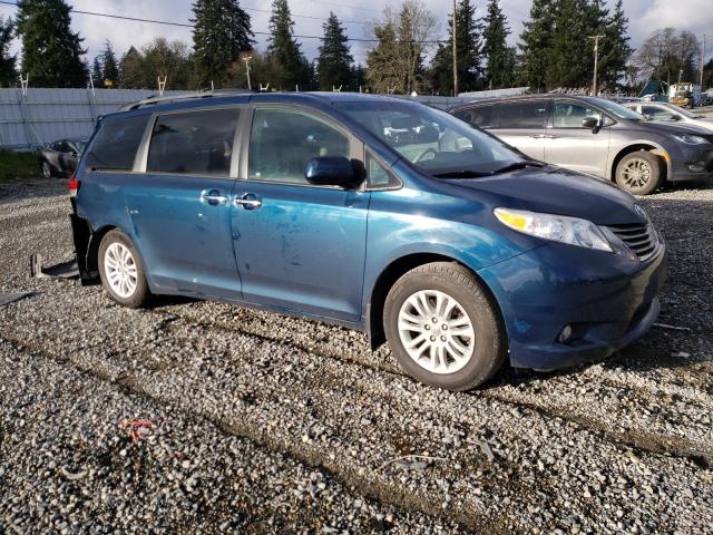 5TDYK3DC6BS158099 - 2011 TOYOTA SIENNA XLE BLUE photo 4