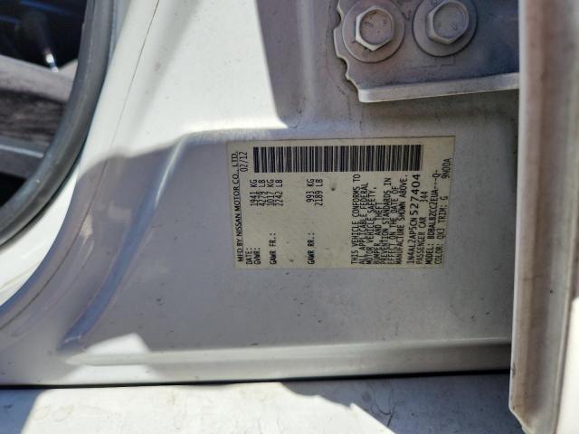 1N4AL2AP5CN527404 - 2012 NISSAN ALTIMA BASE WHITE photo 10