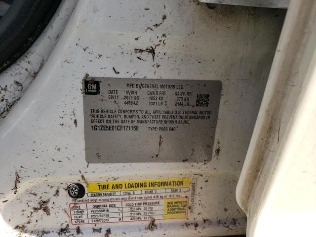 1G1ZE5E01CF171168 - 2012 CHEVROLET MALIBU LTZ კრემისფერი ფოტო 13