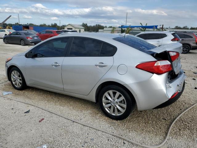 KNAFX4A64E5178842 - 2014 KIA FORTE LX SILVER photo 2