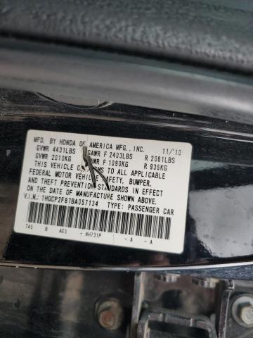 1HGCP2F87BA057134 - 2011 HONDA ACCORD EXL BLACK photo 12