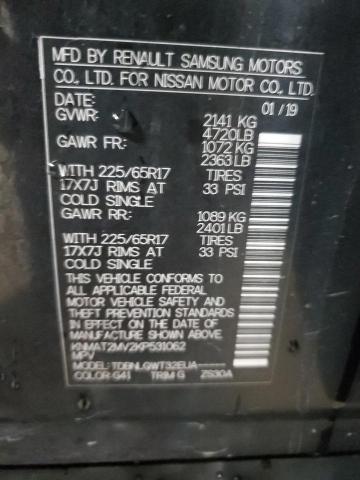 KNMAT2MV2KP531062 - 2019 NISSAN ROGUE S BLACK photo 13