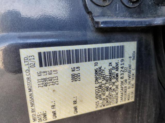 1N4AA5AP3DC832419 - 2013 NISSAN MAXIMA S CHARCOAL photo 12